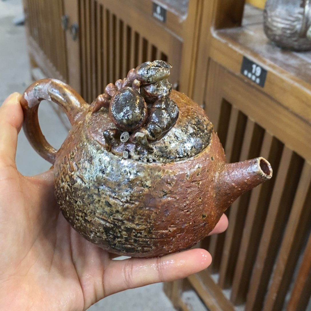 陶园柴烧，精品高货。50瑕疵 大瑕疵磕到了 晃盖 锁不了水