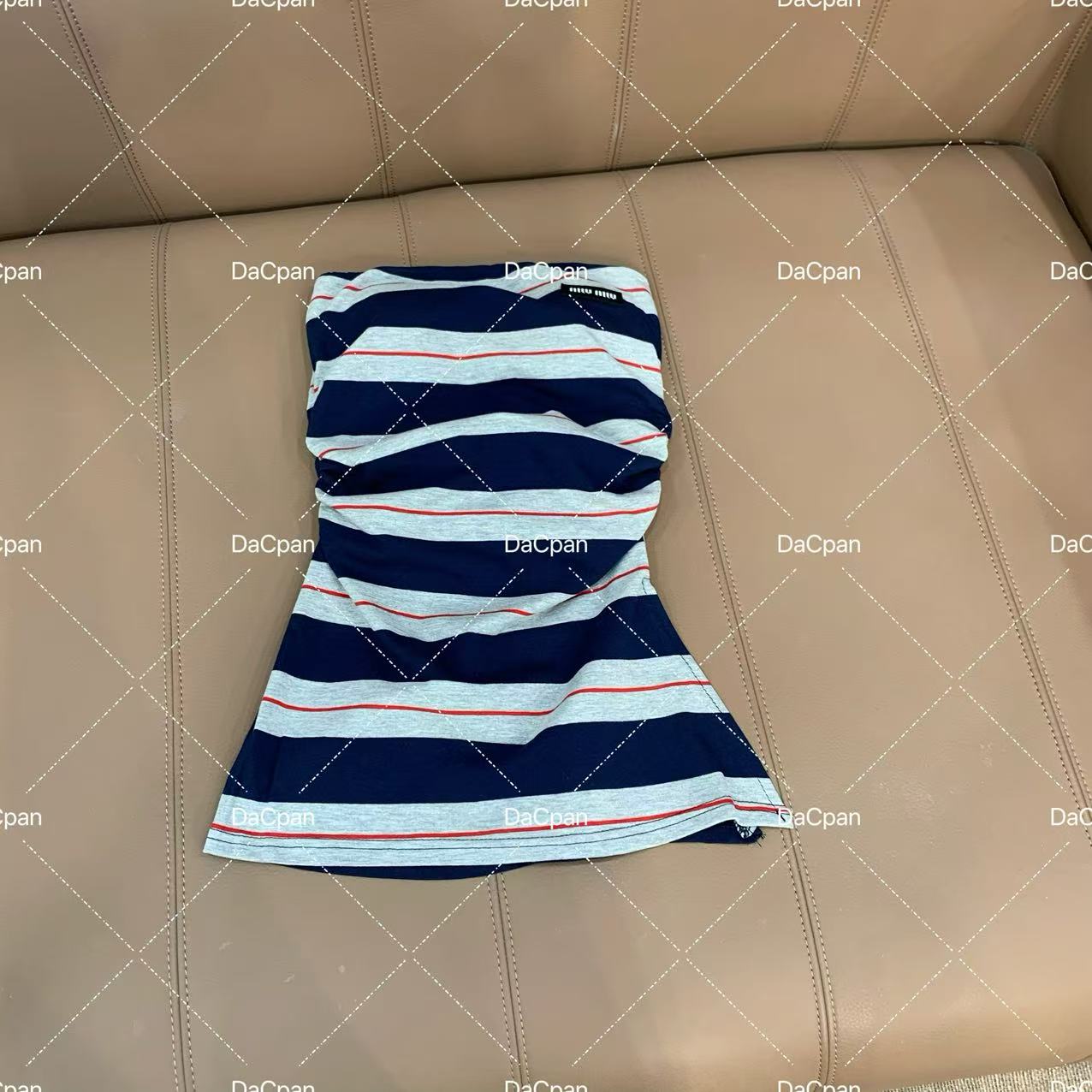 DACPAN-“条纹定律”收腰条纹抹胸上衣  2025/盼·PP 1919