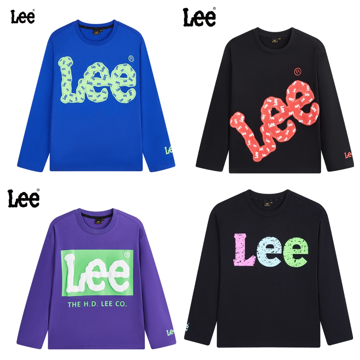 【纯棉长袖断码清仓集合】Lee儿童春秋舒适纯棉长袖吸汗保暖休闲