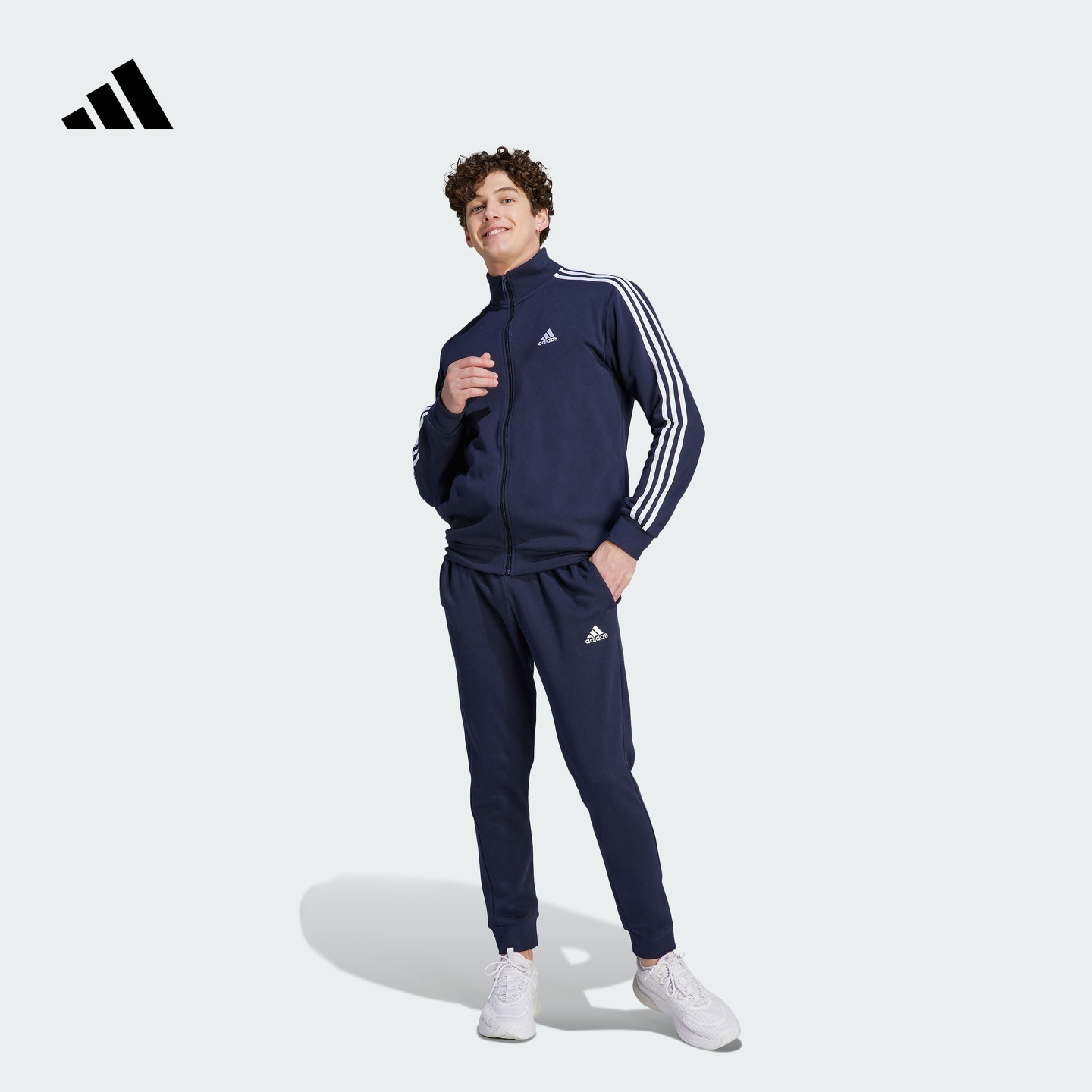 阿迪达斯官方 休闲长袖套装男新款轻运动adidas IJ6064