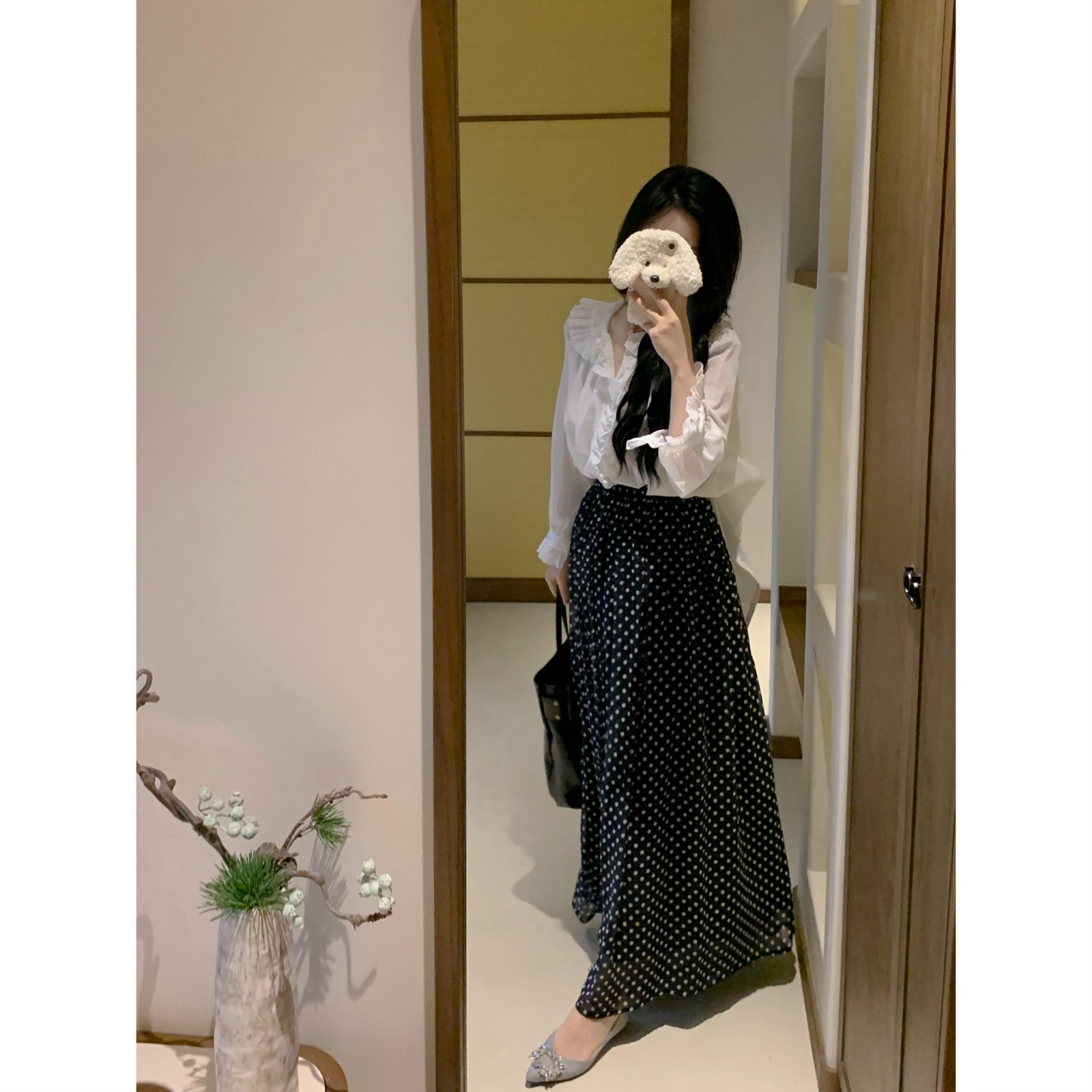 城南边儿9.13复古优雅松紧腰波点美学~复刻了妈妈年轻时候的裙子～