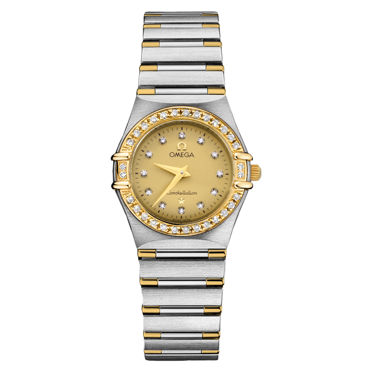 99新 Omega/欧米茄 星座系列 1277.15.00间金原钻腕表/WHT027105