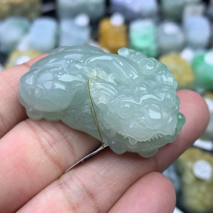 翡翠颈饰未镶嵌天然缅甸翡翠招财貔貅吊坠