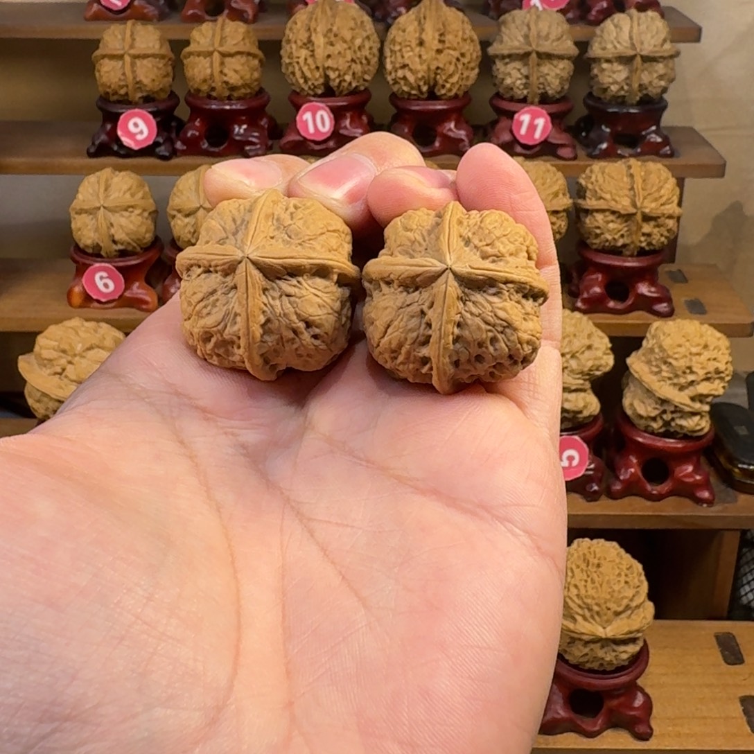 ā***苏铁核桃把件骰子四棱