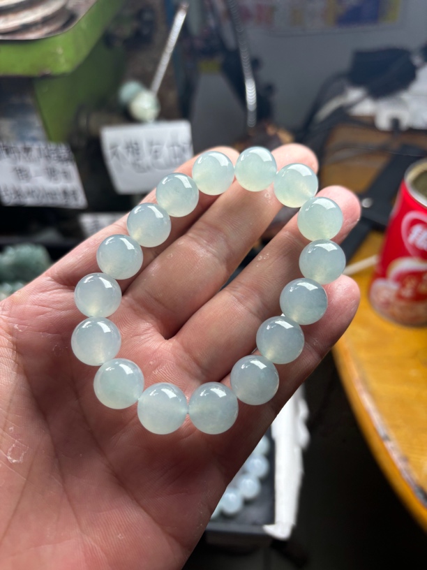 缅甸翡翠天空蓝卡13.2 16粒天漏