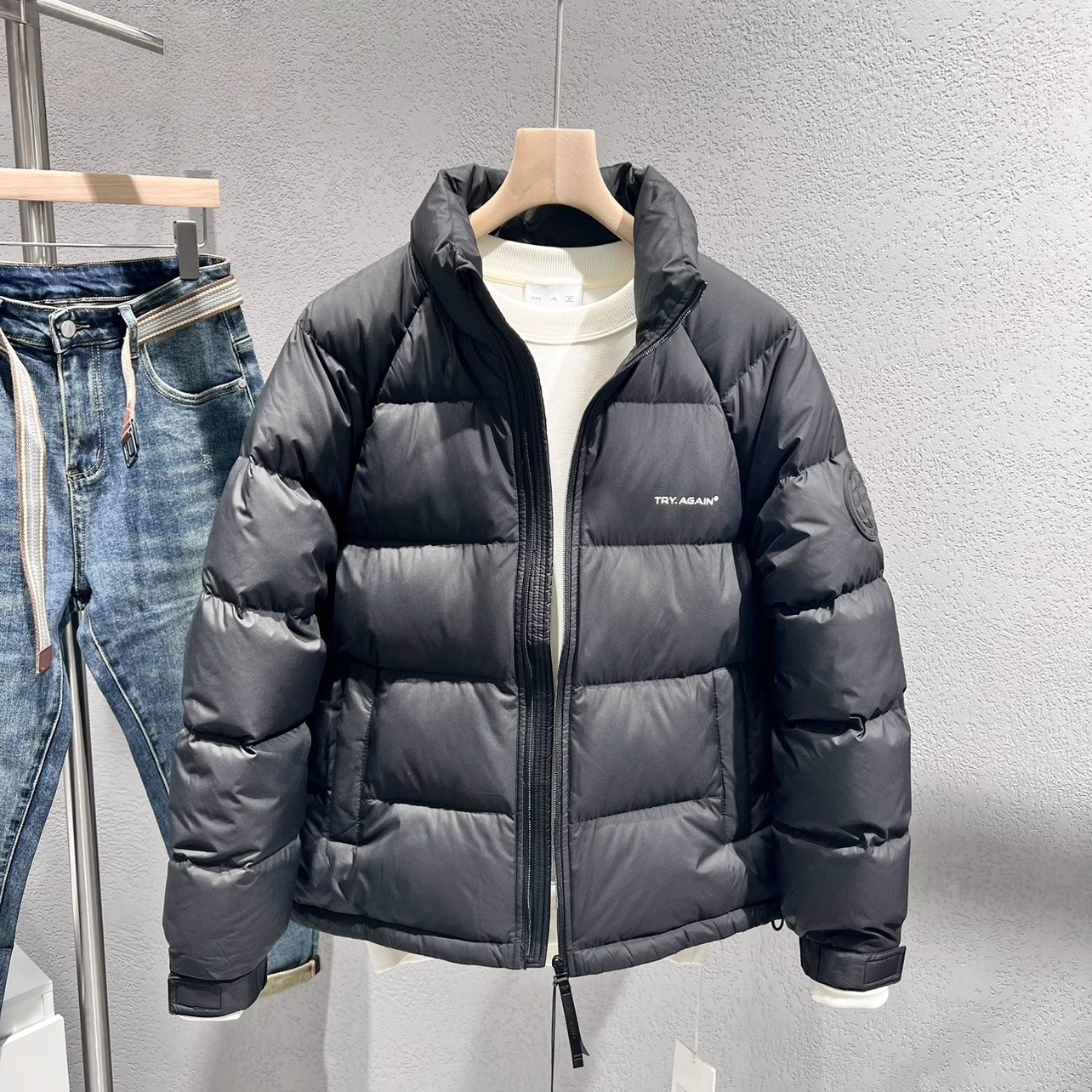 【万达撤柜】冬季立领羽绒服服男士新款潮流宽松轻薄保暖上衣外套男