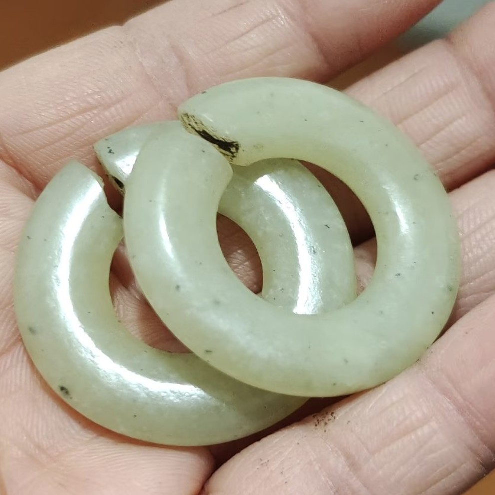 非金属铅玻璃吊坠 非金属铅酸玻璃 玉环佩