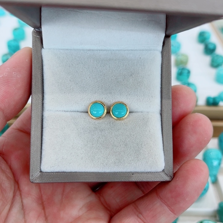 银S925镶嵌绿松石珠宝奇石