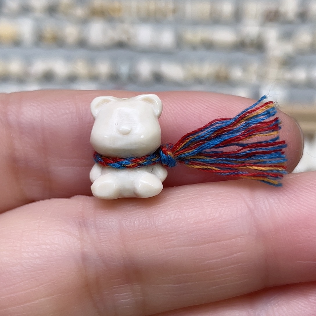 猛犸象牙手串/手链/手镯钻面小熊