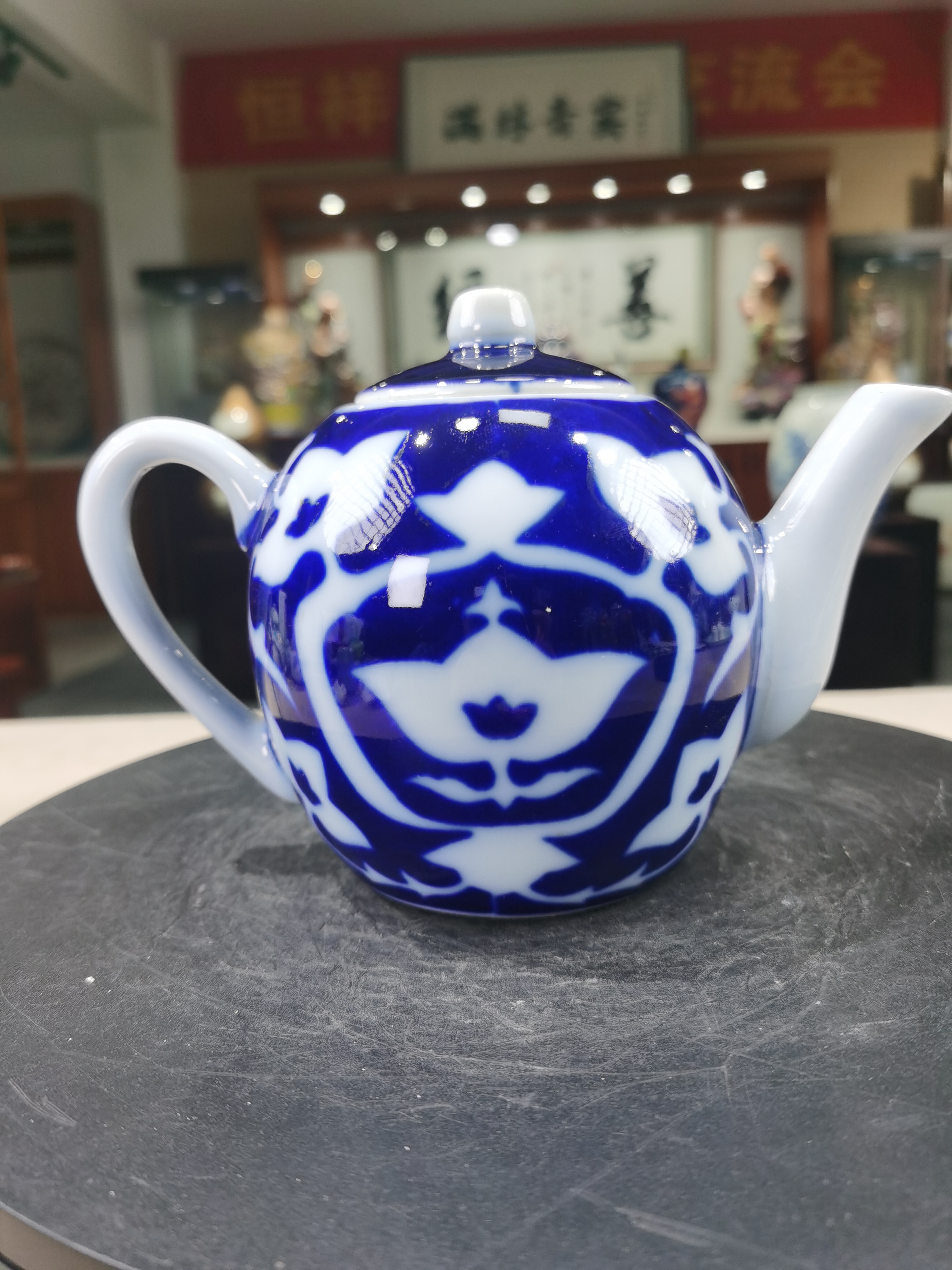 青花陶瓷泡茶壶中式茶具家用茶水分离过滤功夫茶壶单壶