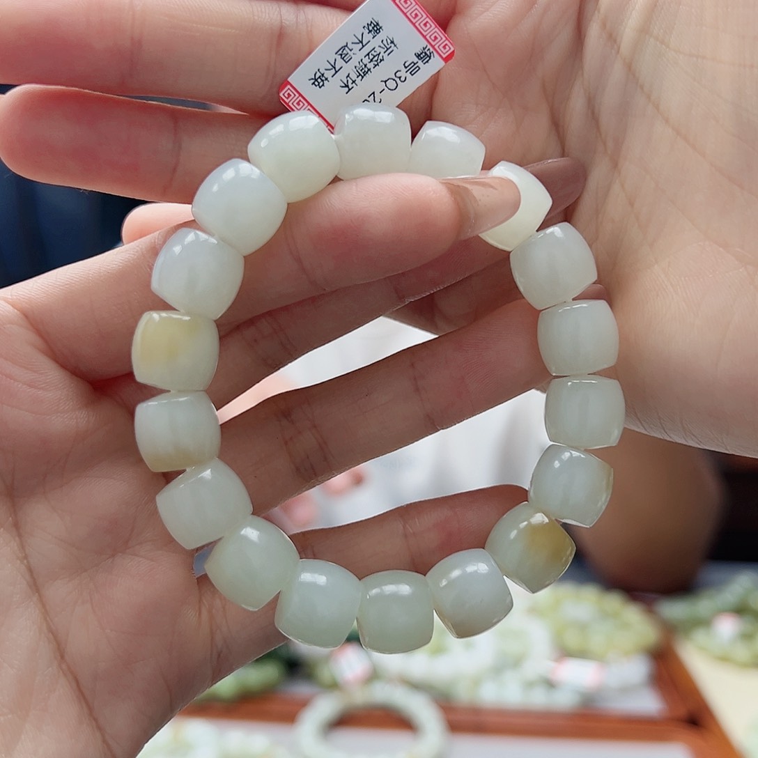 手链未镶嵌和田玉12糖白