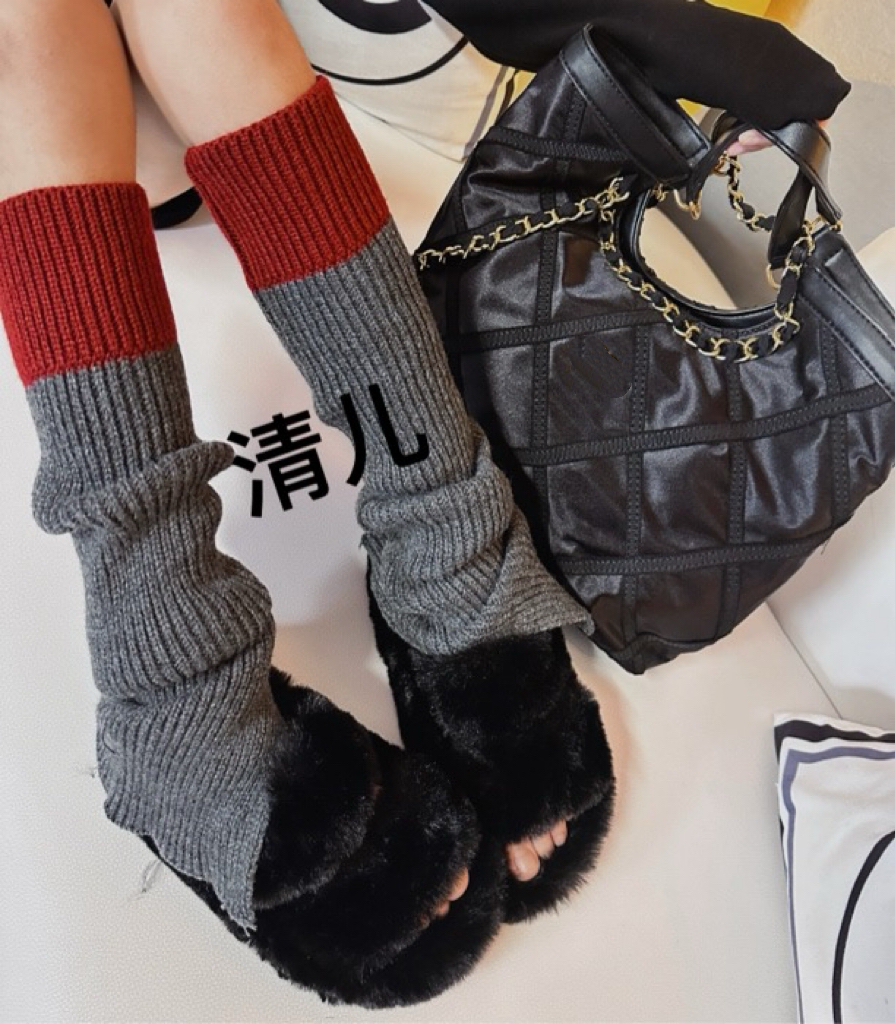 清小柔童装多色多种穿法护脚堆堆袜套