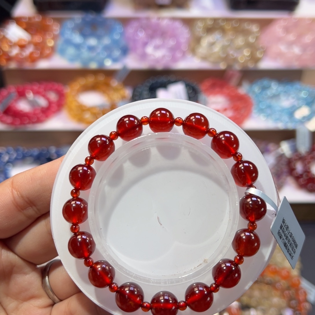 手串未镶嵌石榴石同款石榴石9mm