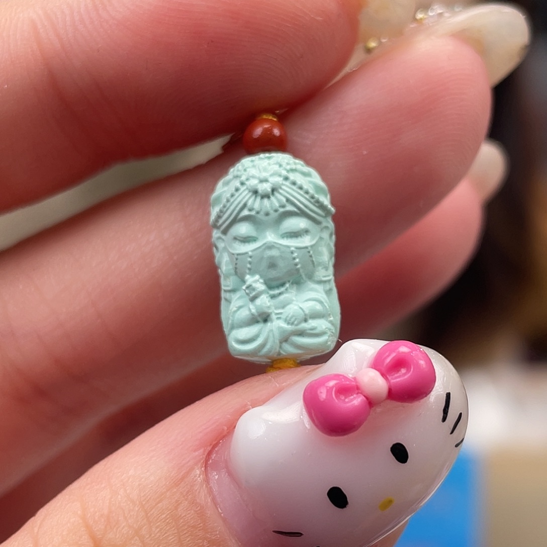 绿松石未镶嵌挂件