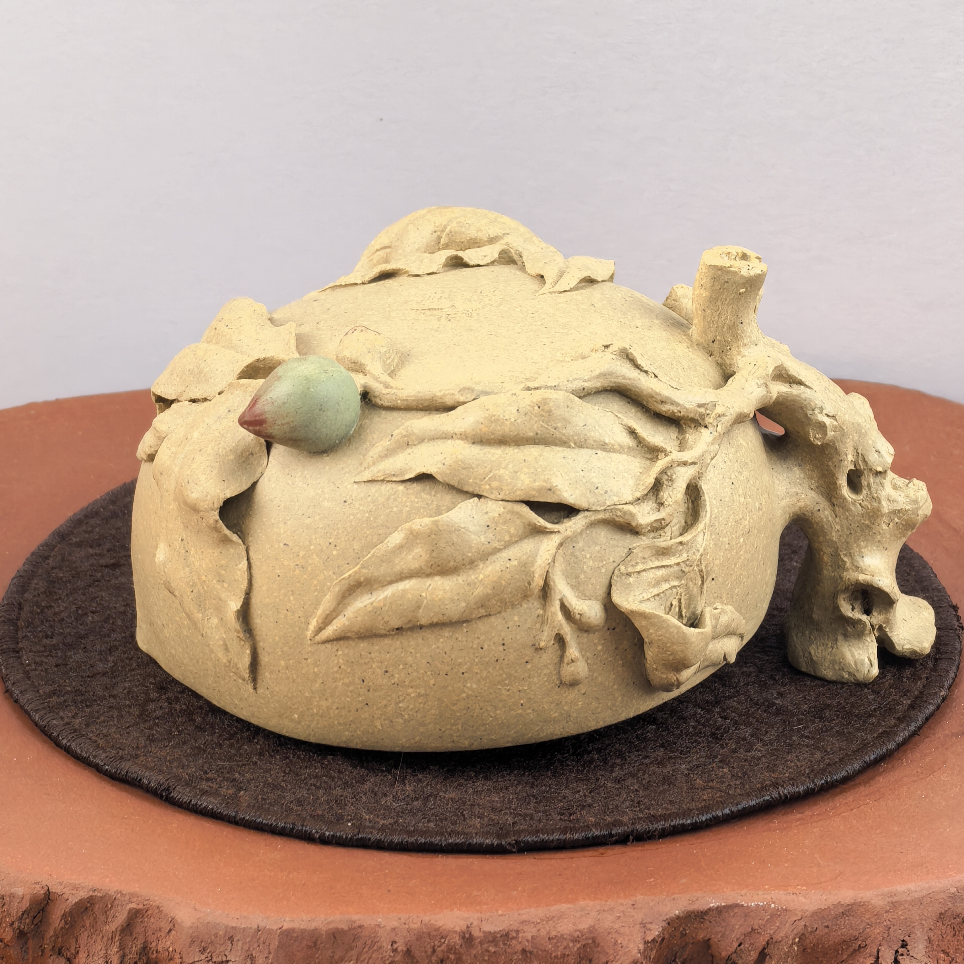 圣思桃杯工艺品精美全手工紫砂杯陶瓷茶杯创意手捏茶具纯手工