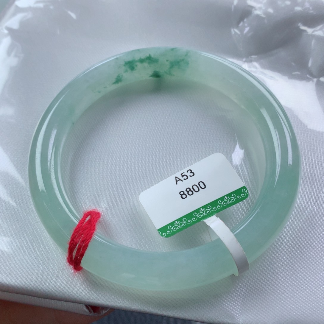 未镶嵌手镯翡翠缅甸天然翡翠A货53圆
