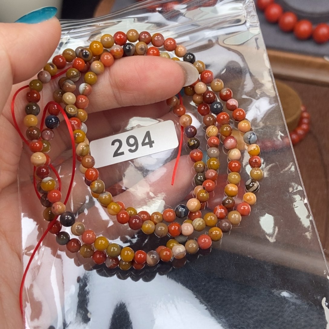 南红玛瑙未镶嵌手链卡4.3