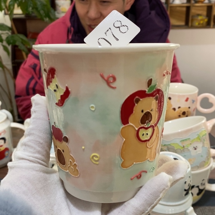 杯景德镇釉下彩手绘