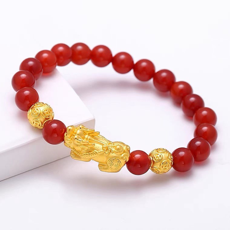 貔貅手串黑色男士情侣男款女款复古手链串珠时尚饰品