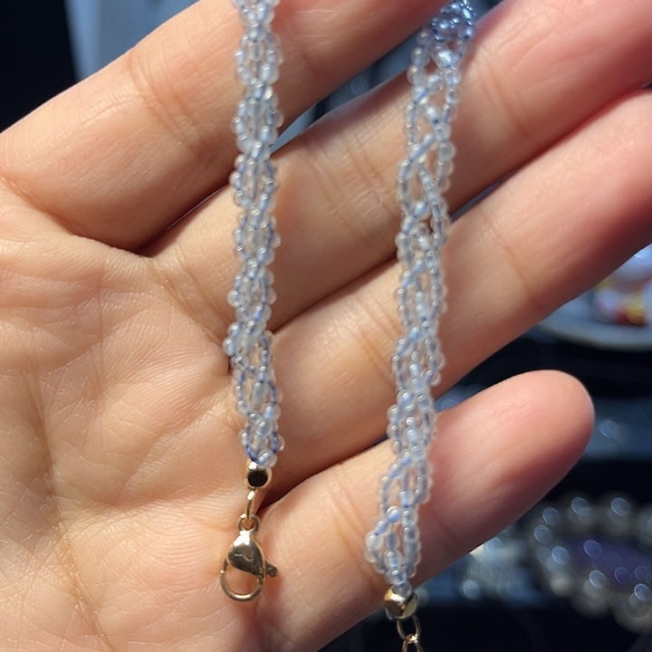 手链水晶未镶嵌天然海蓝宝手链