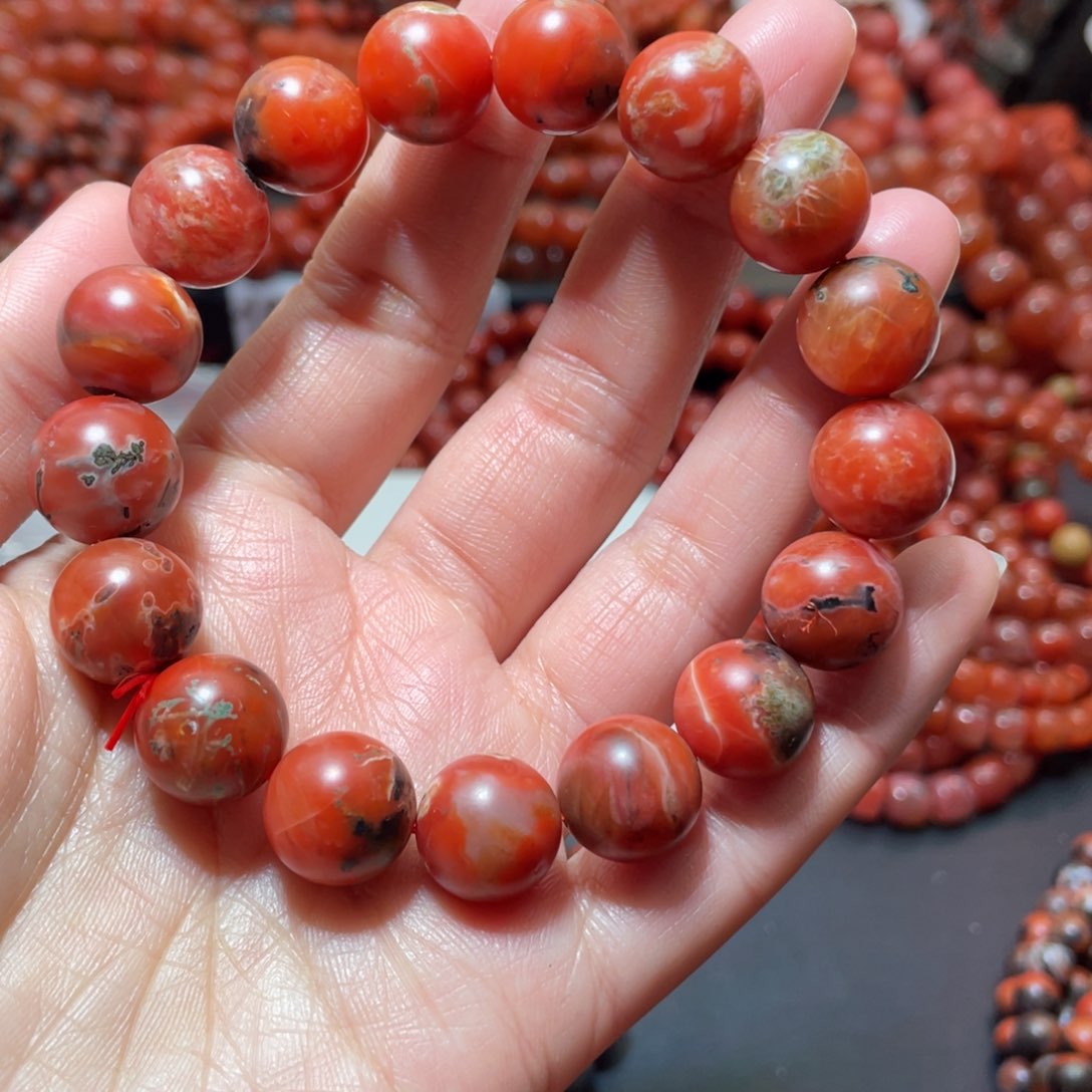 南红玛瑙手链未镶嵌