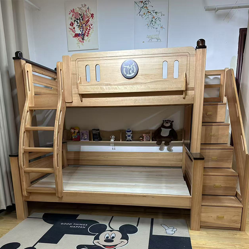 上下床双层床全实木床双人床美式两层子母床二层上下铺木床高低床