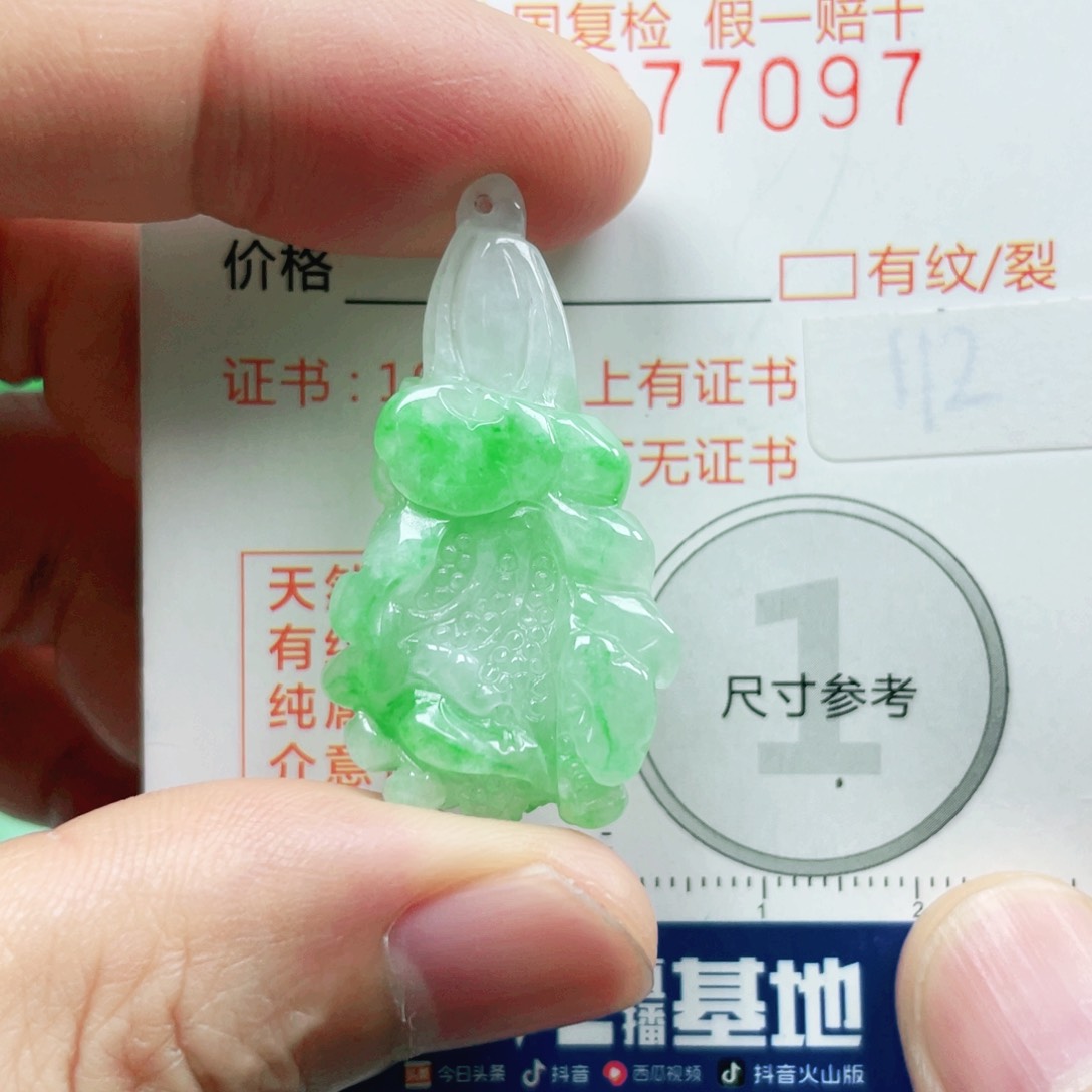 翡翠未镶嵌吊坠(不含链)阿*表