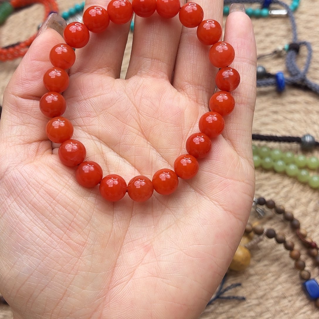 云***道南红玛瑙未镶嵌手链