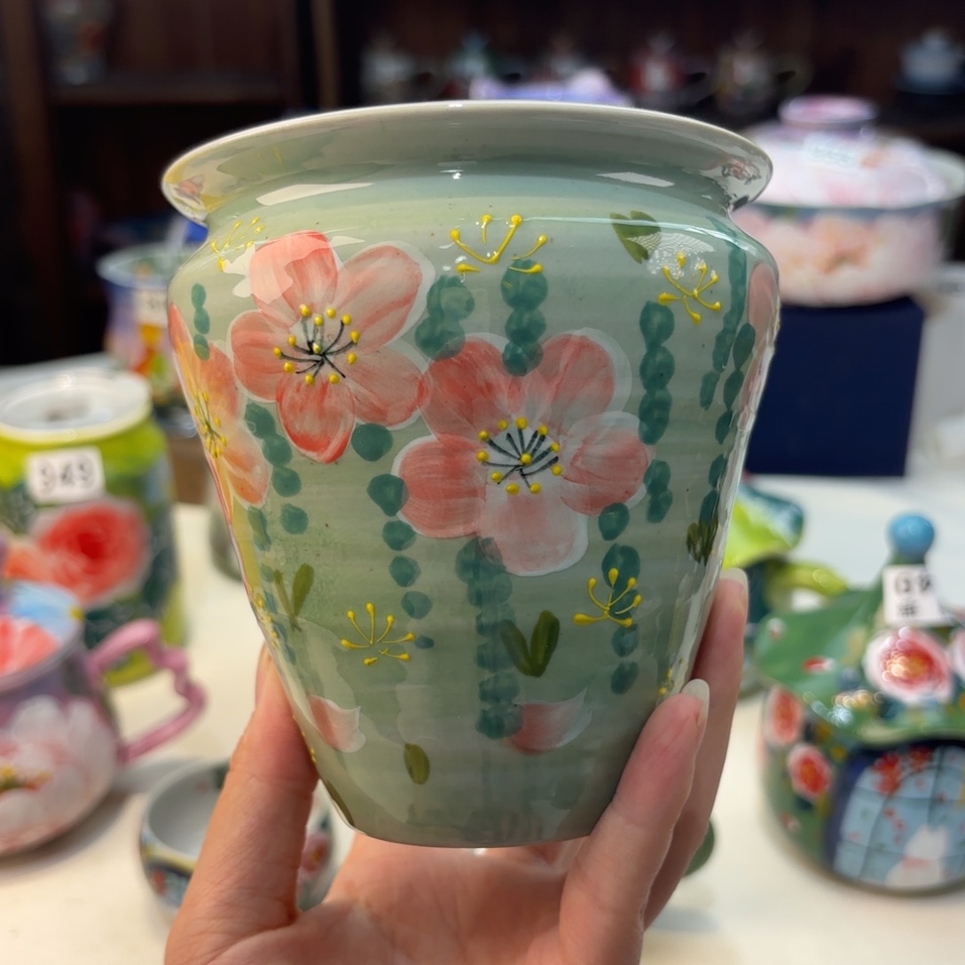 瓷片景德镇手绘高温釉下彩陶瓷茶具