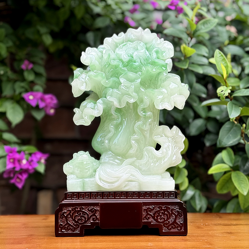 纳福白菜客厅玄关办公室装饰开业乔迁实用高档礼品摆件工艺品