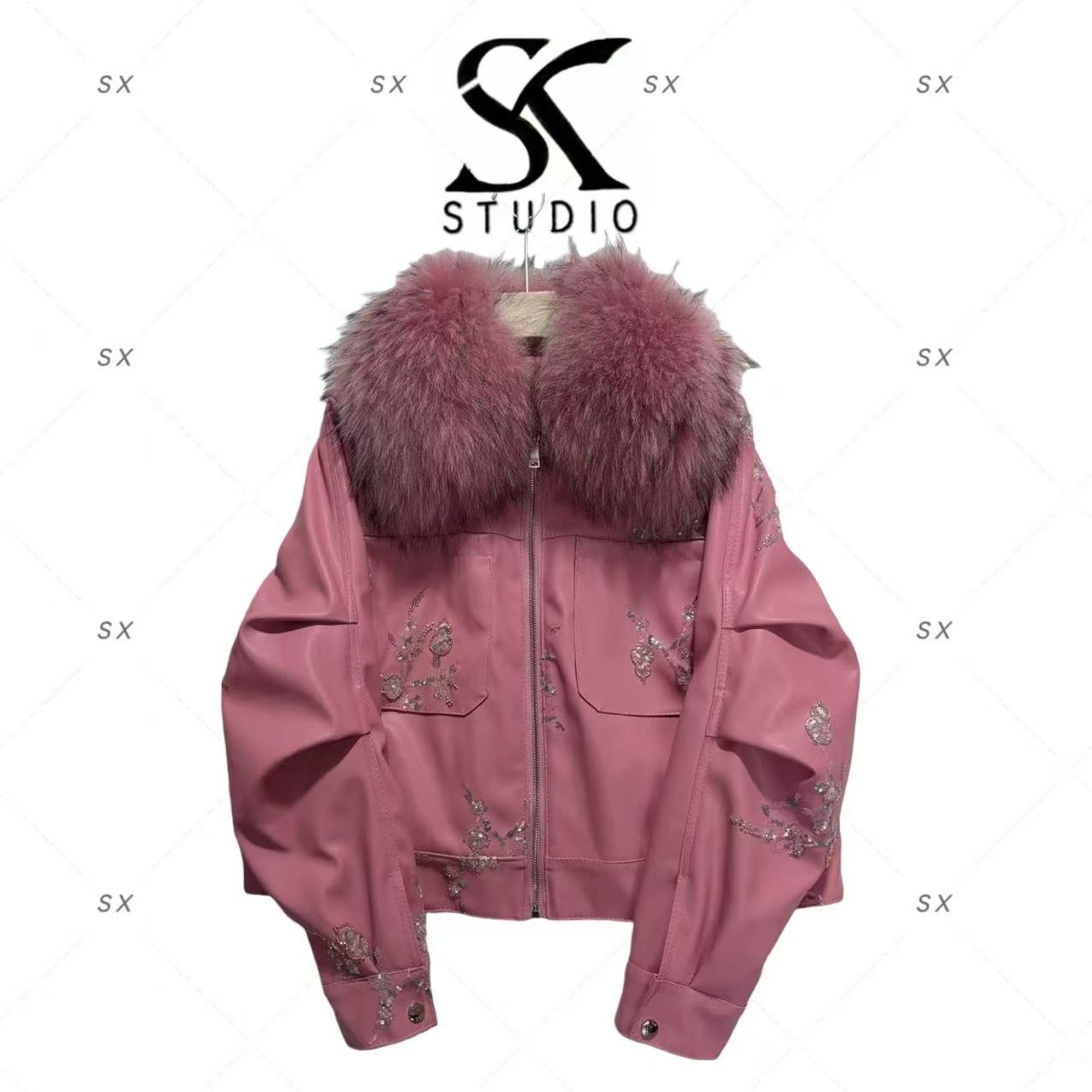 9364轻奢女款时尚外套（貉子毛）SXZY-2502