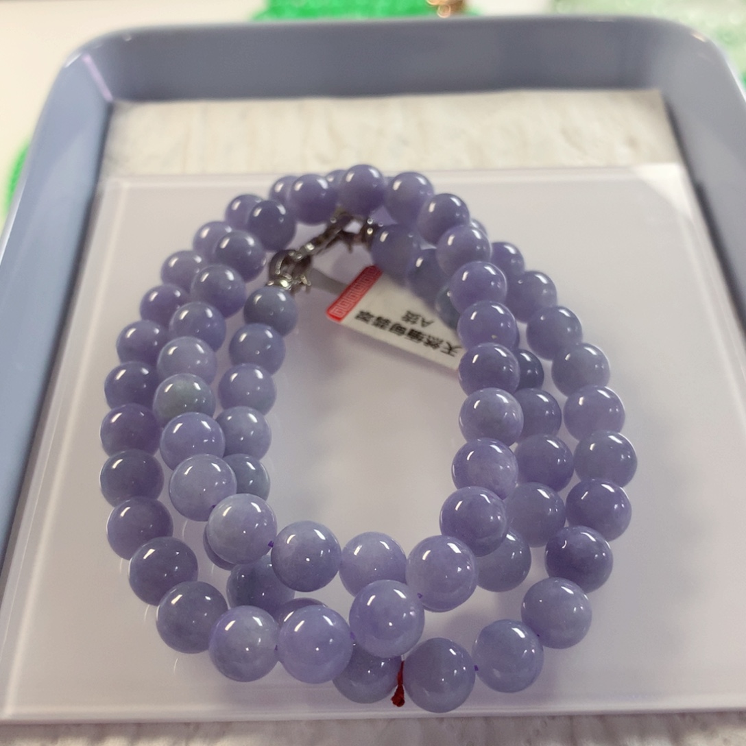 翡翠未镶嵌颈饰项链