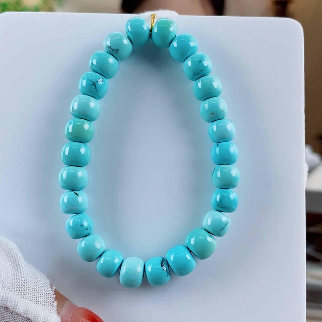 未镶嵌绿松石珠宝奇石8m m+