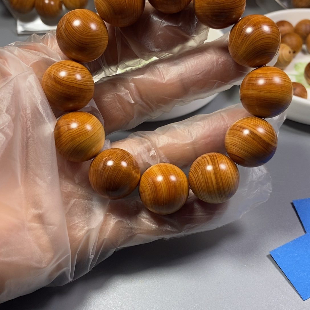 柏木手串/手链南太行陈化崖柏手串鱼鳞骨红油2.0