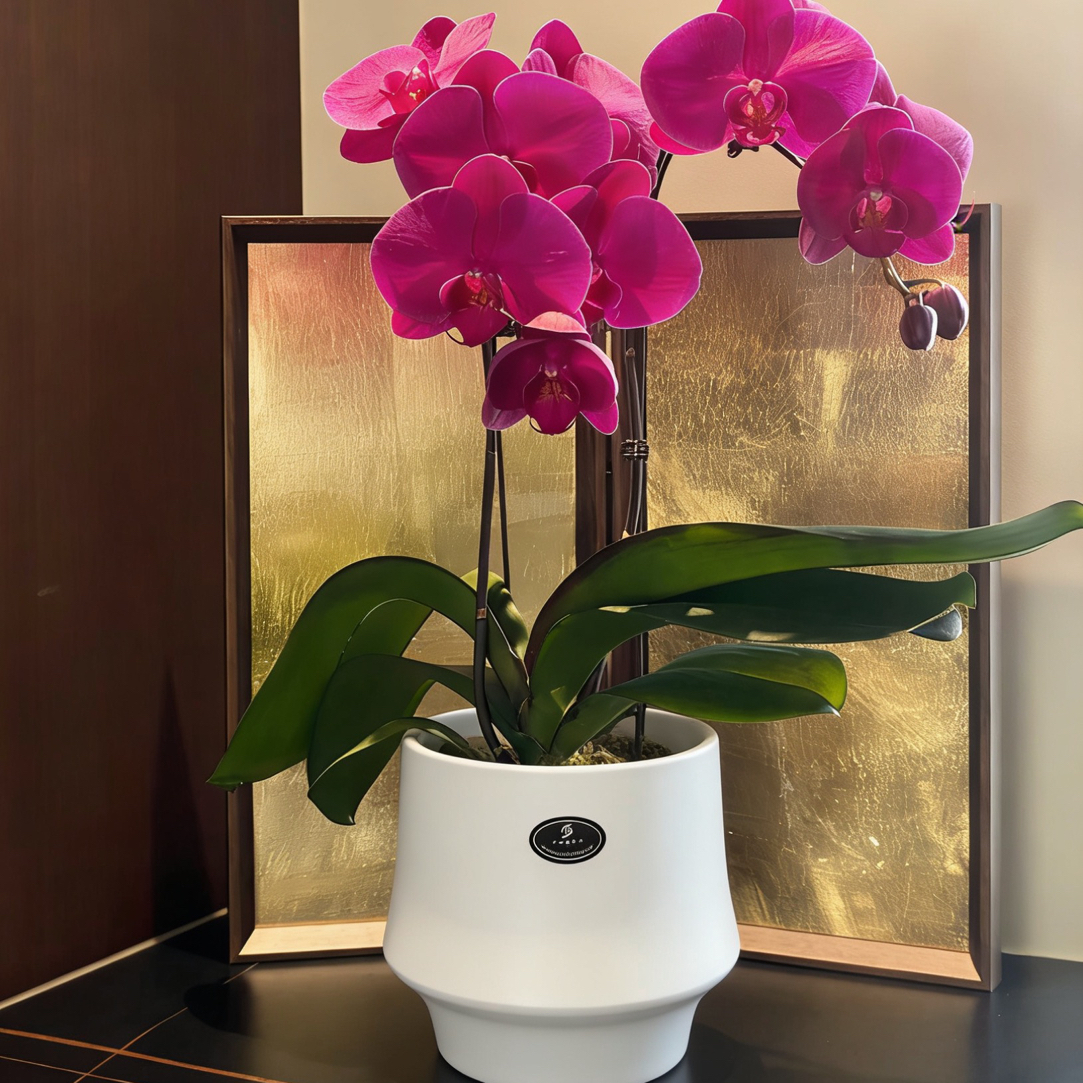 蝴蝶兰【大辣椒2支花】带花带苞中国红大花红花大火年宵花