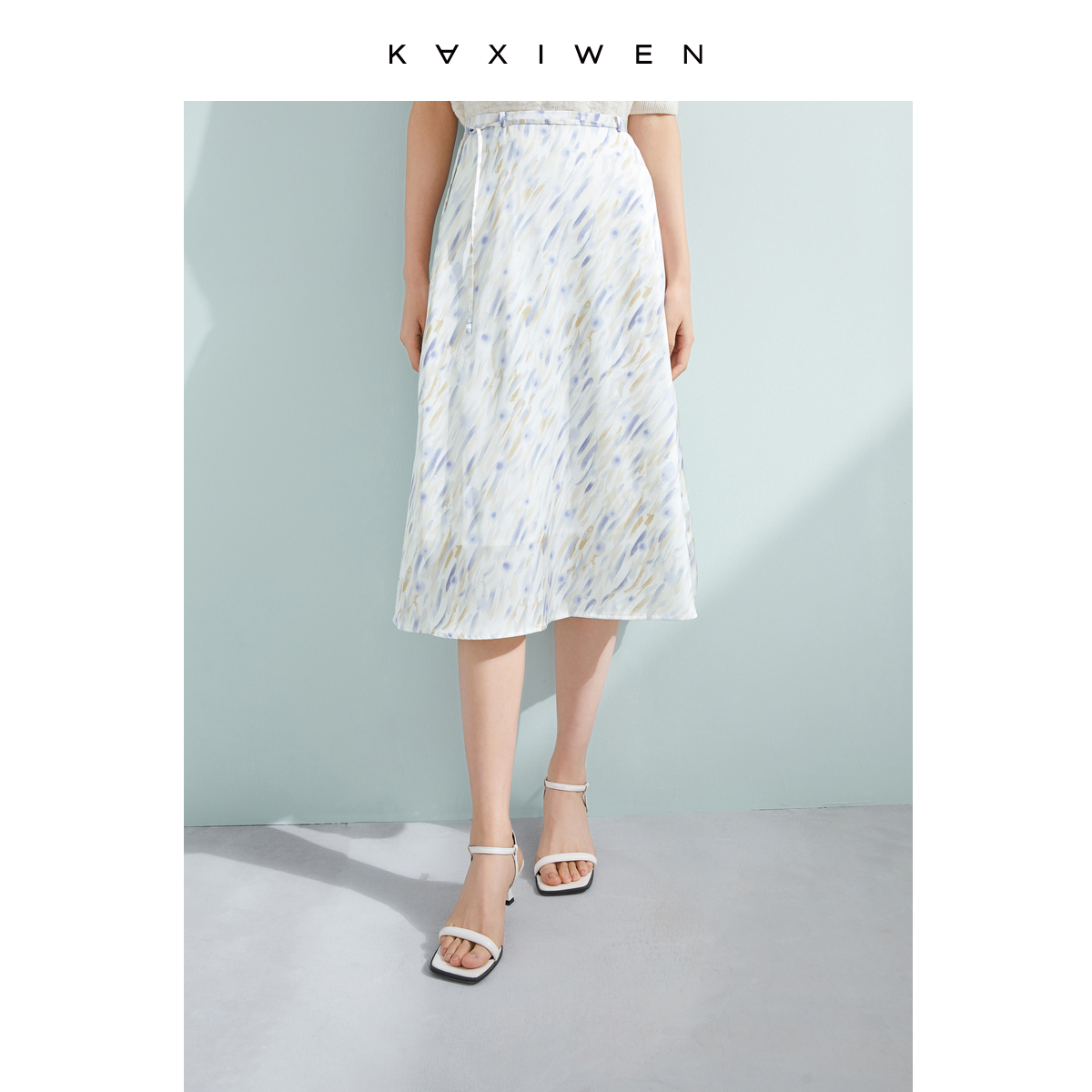 【CC专属】法式高级感半身裙款时尚百搭晕染印花裙子女X02BQS1251