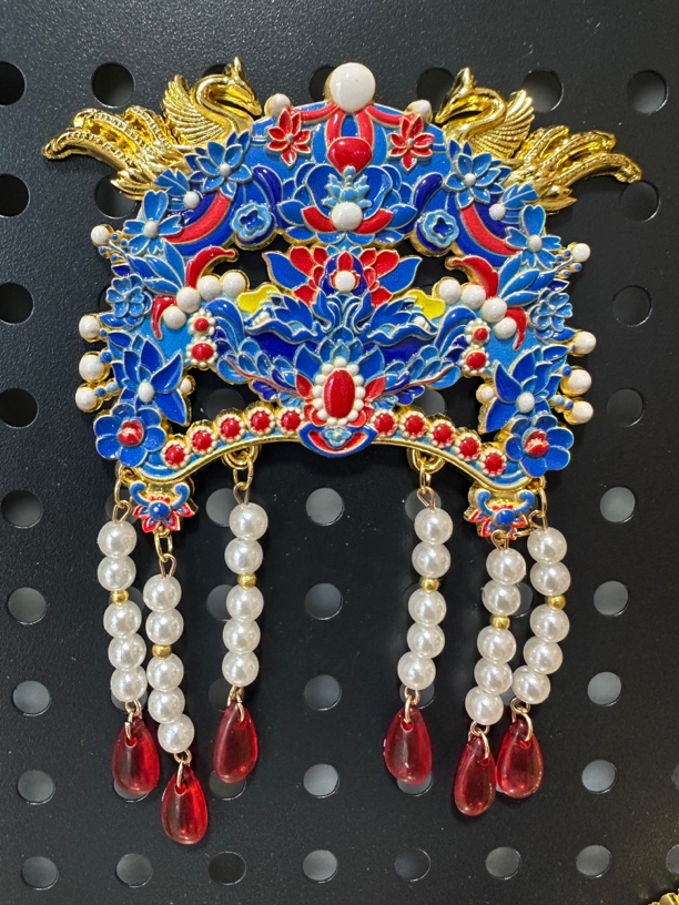 金属点翠六凤金翟冠冰箱贴