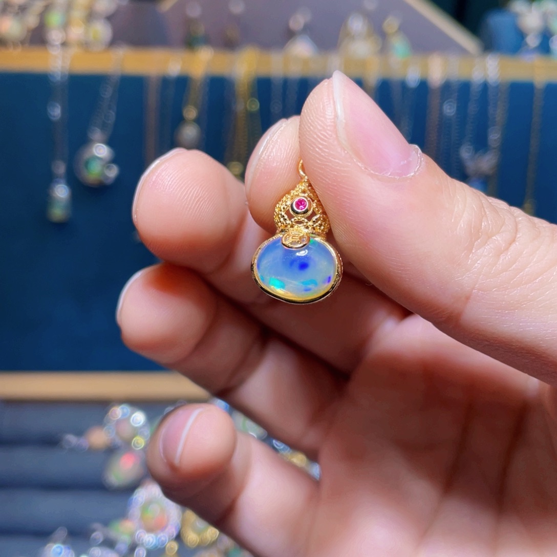 欧泊吊坠）银S925镶嵌?****?