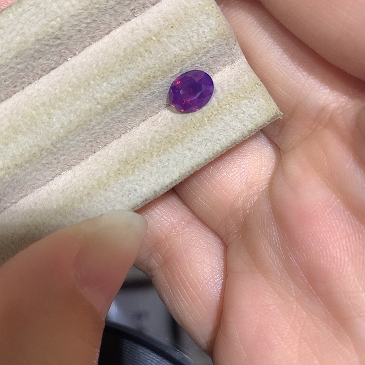 蓝宝石裸石1.07ct无烧紫蓝宝