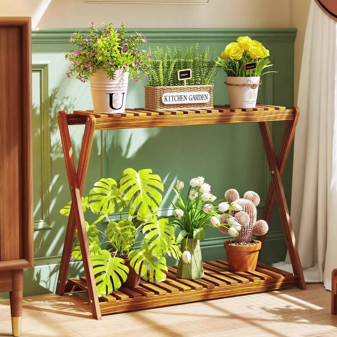 新款花架置物架阳台花盆植物摆放架客厅落地绿植多肉花架子