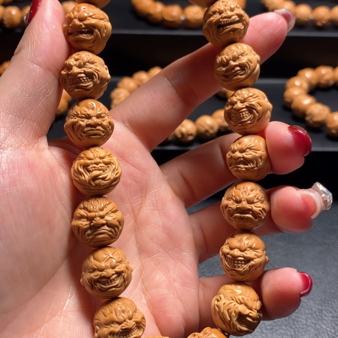 猴头核桃手串法****6恶僧手持