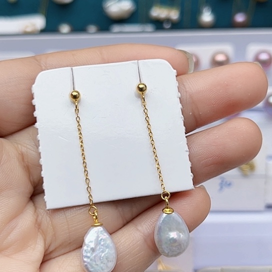 淡水珍珠耳饰未镶嵌