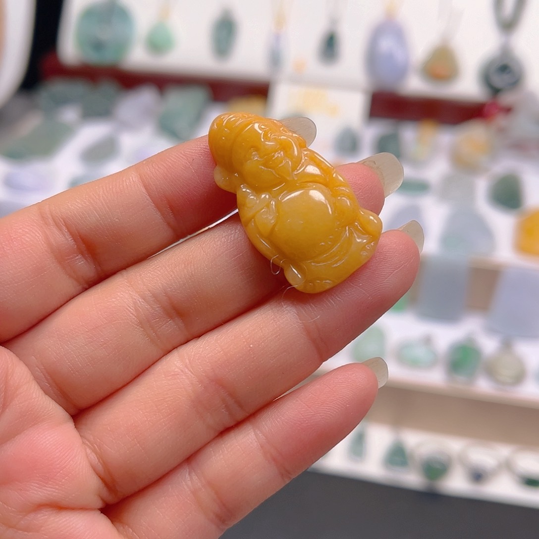 【闪购商品】翡翠颈饰未镶嵌伊*渢吊坠