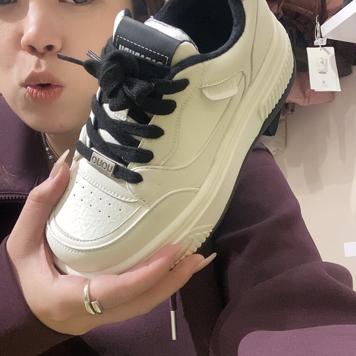 @***趙鱼嘴鞋36码小白鞋加绒