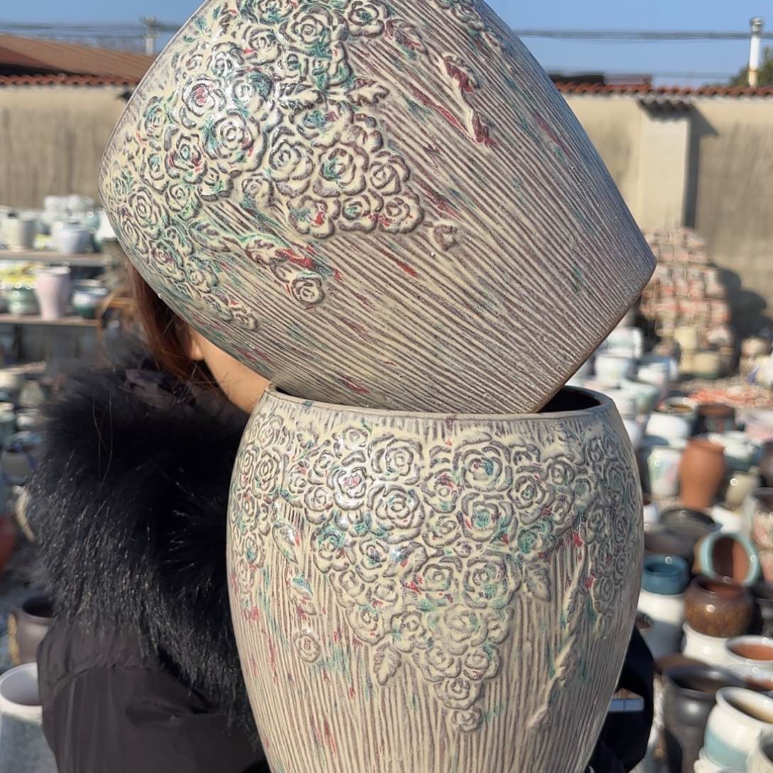 口径18高度23两个收口玫瑰