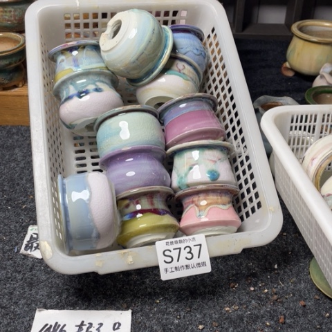 紫砂花盆微瑕737口径4.5左右