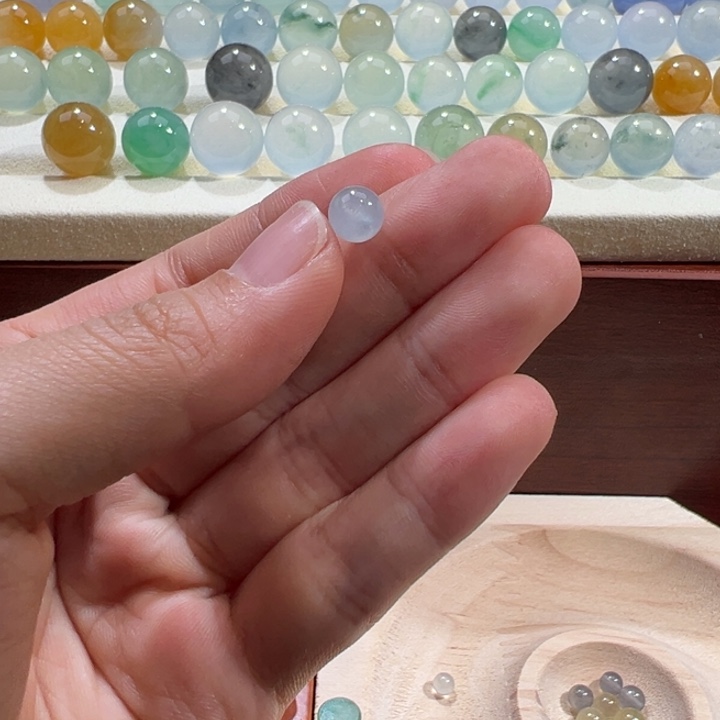 翡翠散珠天然缅甸翡翠A货6.4