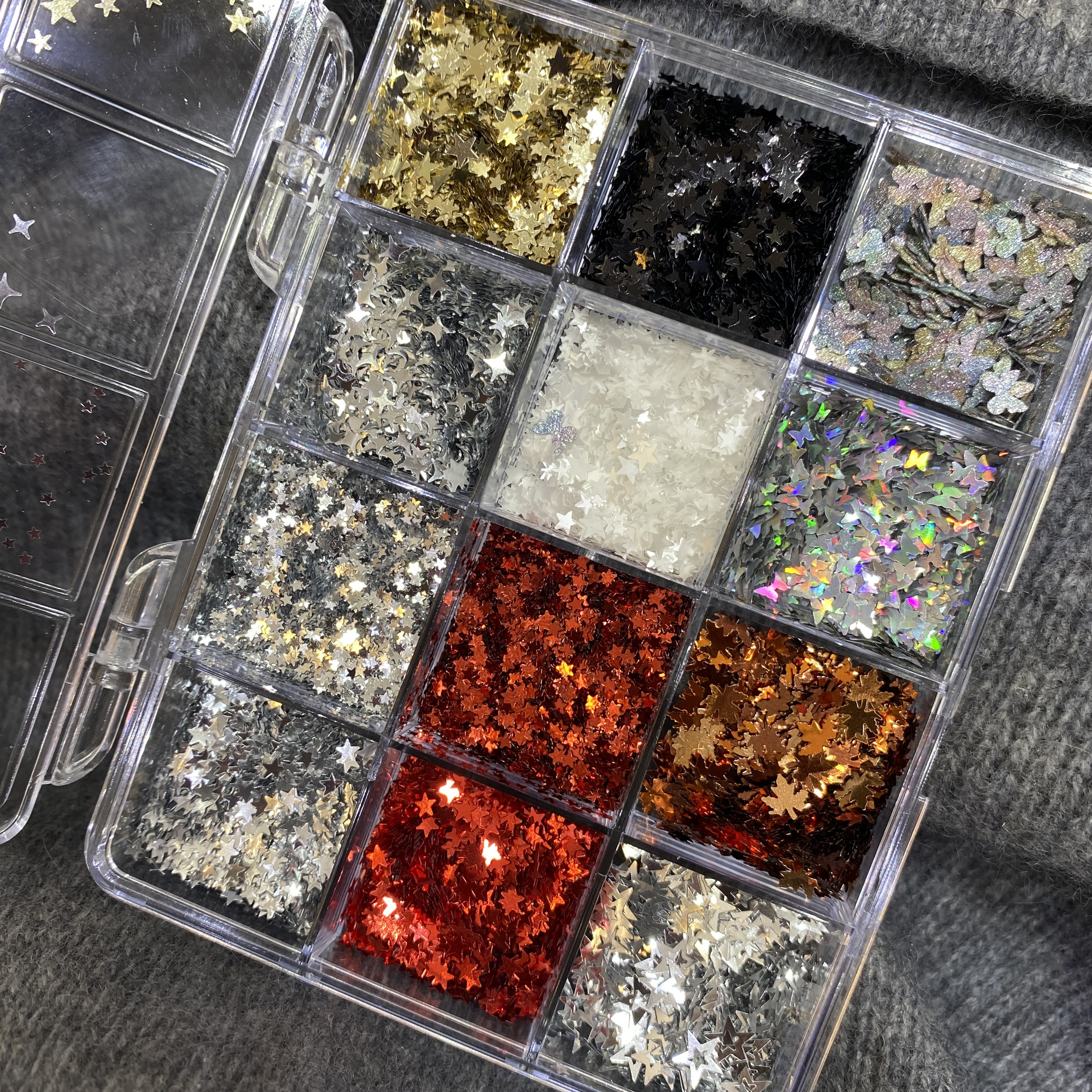 【希妹甄选】 美甲赫星诺迷你小星星枫叶亮片超薄爆闪超闪