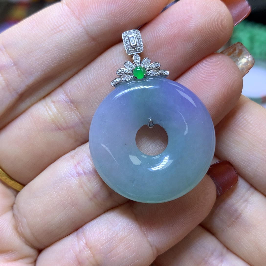 【闪购商品】翡翠颈饰18K金镶嵌翡翠