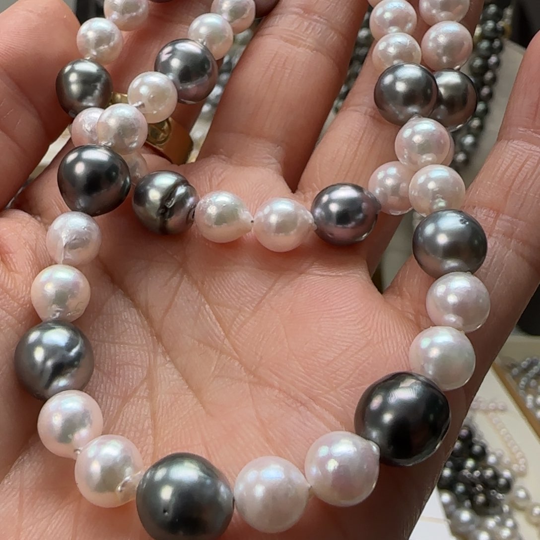 海水珍珠颈饰银S925镶嵌